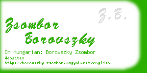 zsombor borovszky business card